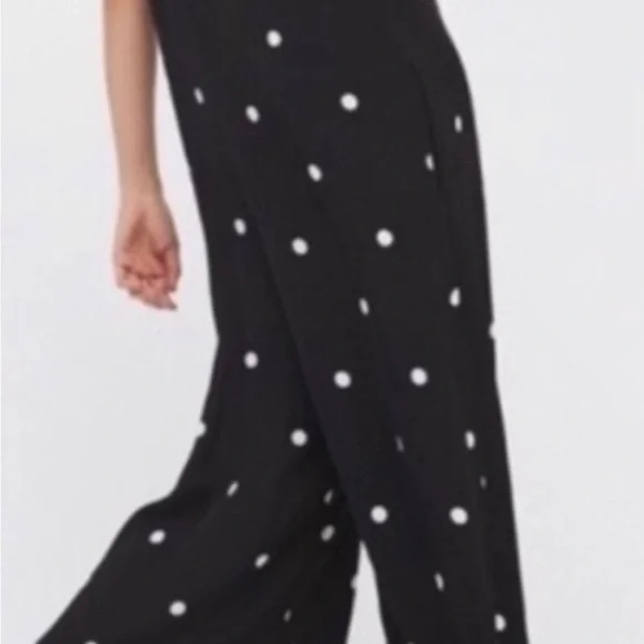 Free People Size Small Polka Dot Pant Romper - Picture 3 of 8